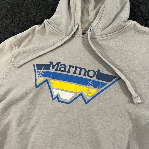 Marmot Other - Marmot Hoodie Mens Large Gray Graphic Logo Mountain Hiking Gorpcore Pullover